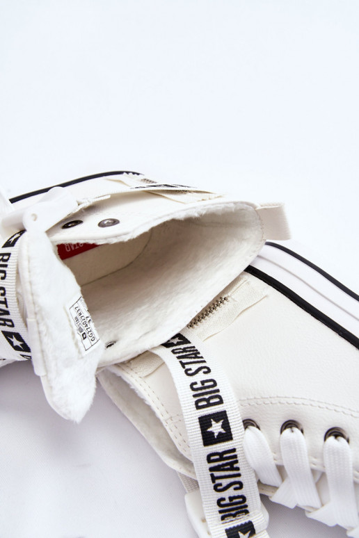 siltināti brīvā laika apavi Big Star GG274027 baltas krāsas