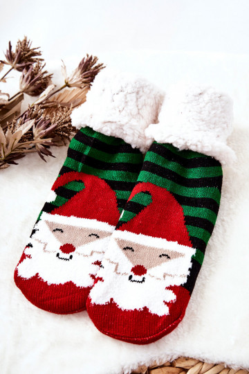 Christmas Długie Zeķes Santa Claus -Zaļas krāsas