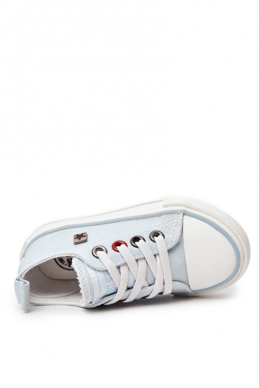 Bērnu apavi Klasiska modeļa sporta apavi ar līdzenu zoli BIG STAR HH374094 Zilas krāsas Bērnu apavi Klasiska modeļa sporta apavi ar līdzenu zoli BIG STAR HH374094 Zilas krāsas