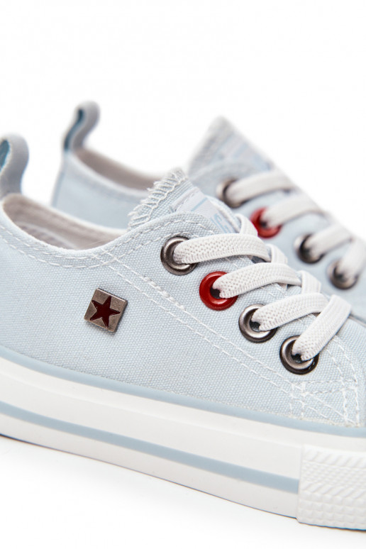 Bērnu apavi Klasiska modeļa sporta apavi ar līdzenu zoli BIG STAR HH374094 Zilas krāsas Bērnu apavi Klasiska modeļa sporta apavi ar līdzenu zoli BIG STAR HH374094 Zilas krāsas