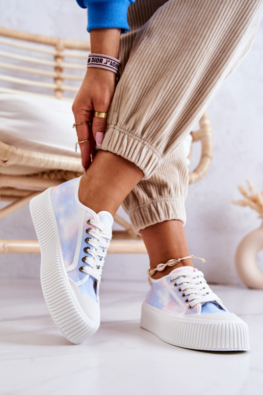 sporta apavi ar līdzenu zoli ar platformu Rozā krāsas Mischa