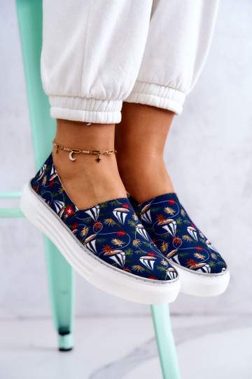 Sporta apavi Slip On Memory Foam Big Star JJ276016 tumši zilas krāsas