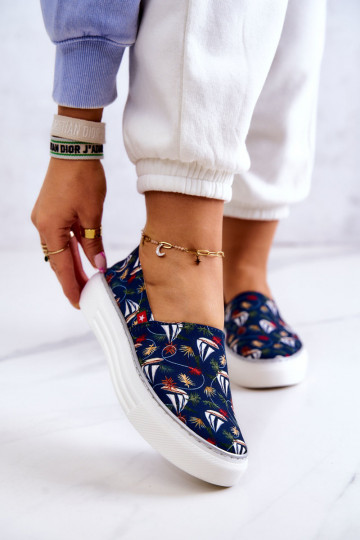 Sporta apavi Slip On Memory Foam Big Star JJ276016 tumši zilas krāsas 2