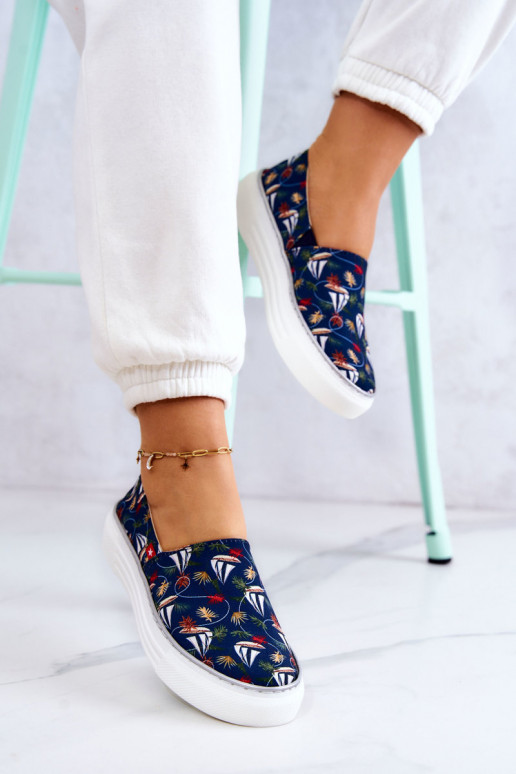 Sporta apavi Slip On Memory Foam Big Star JJ276016 tumši zilas krāsas