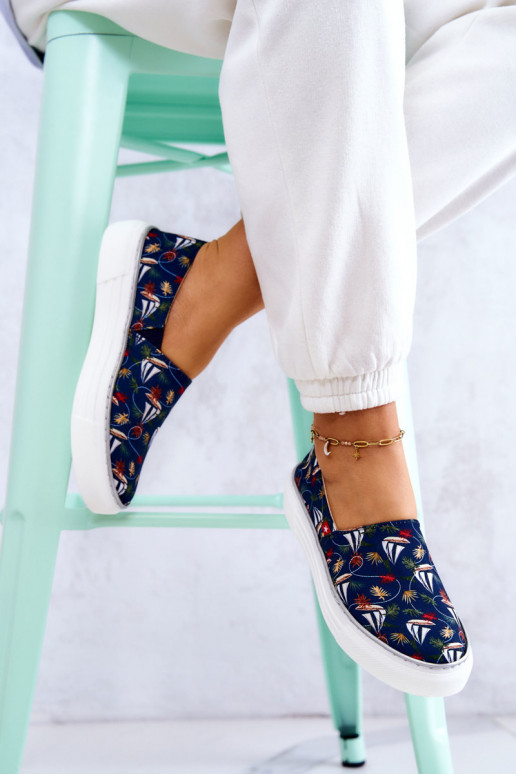 Sporta apavi Slip On Memory Foam Big Star JJ276016 tumši zilas krāsas