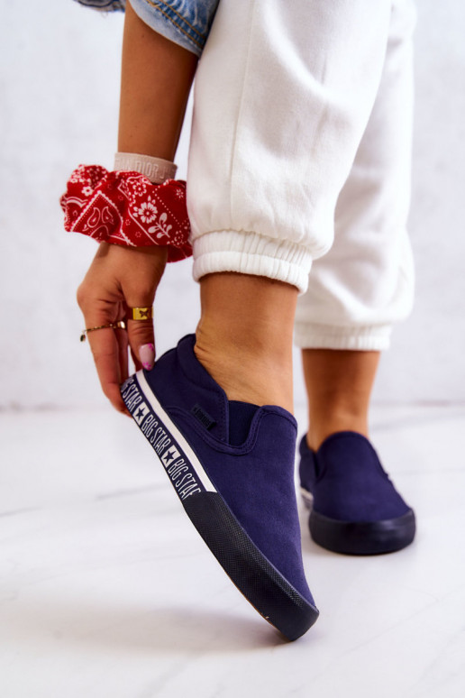 Sporta apavi Slip-on Big Star HH274011 tumši zilas krāsas Sporta apavi Slip-on Big Star HH274011 tumši zilas krāsas