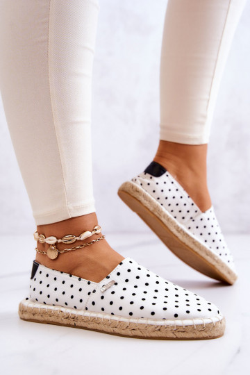 espadrilles ar punktiņiem Big Star JJ274870 baltas krāsas 2