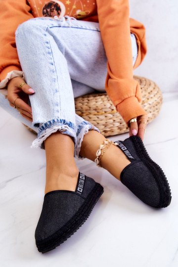 Auduma espadrilles  Big Star JJ274878 melnas krāsas 2