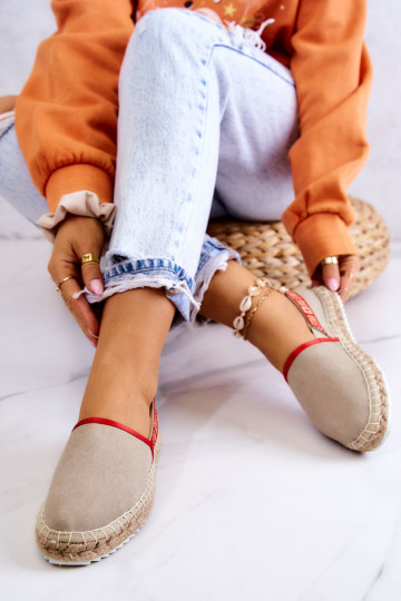 Auduma espadrilles  Big Star JJ274879 smilšu krāsas 2