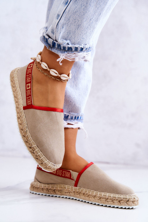 Auduma espadrilles  Big Star JJ274879 smilšu krāsas