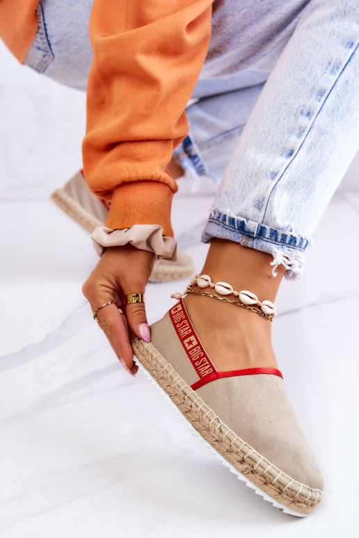 Auduma espadrilles  Big Star JJ274879 smilšu krāsas