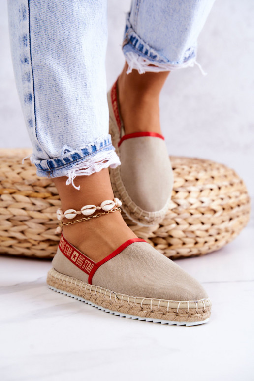Auduma espadrilles  Big Star JJ274879 smilšu krāsas
