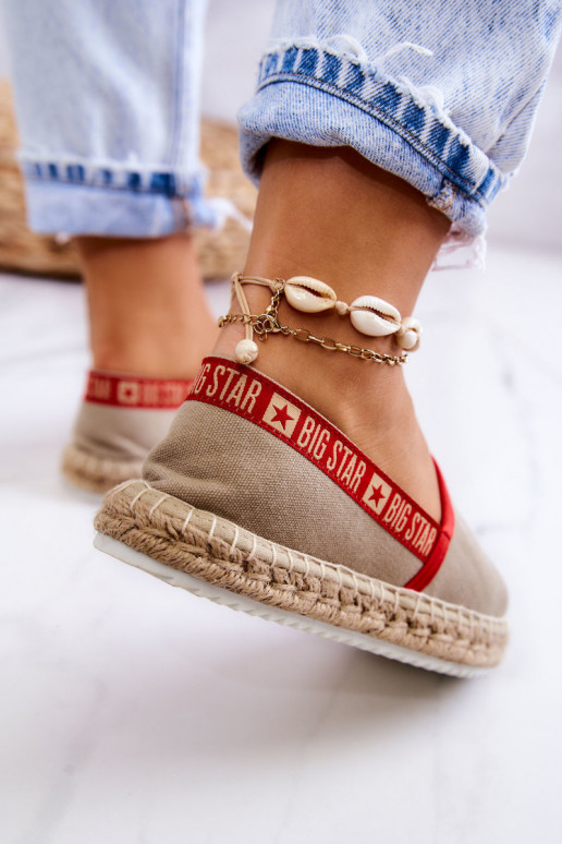 Auduma espadrilles  Big Star JJ274879 smilšu krāsas