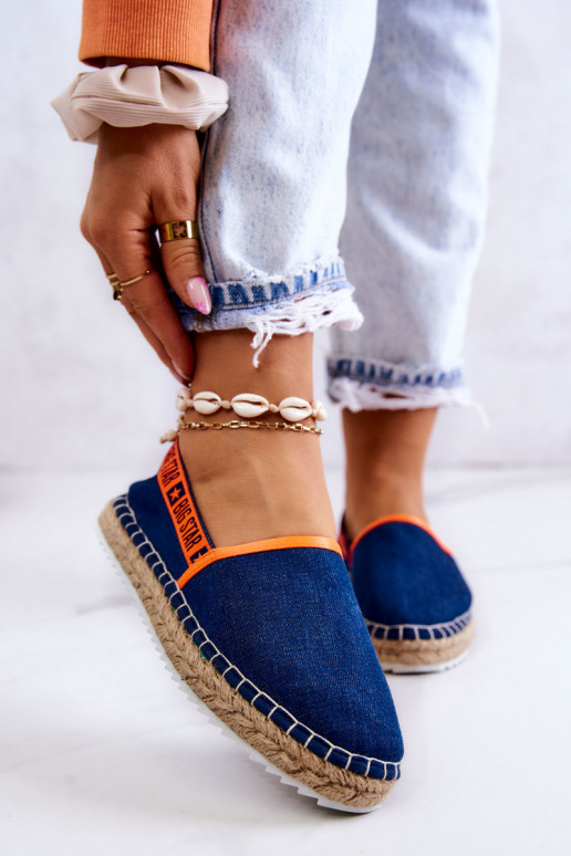 Auduma espadrilles  Big Star JJ274877 tumši zilas krāsas Auduma espadrilles  Big Star JJ274877 tumši zilas krāsas