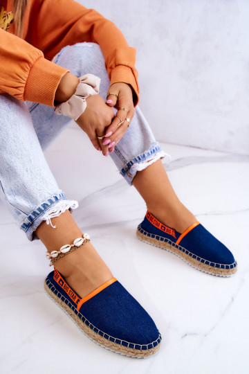 Auduma espadrilles  Big Star JJ274877 tumši zilas krāsas 2