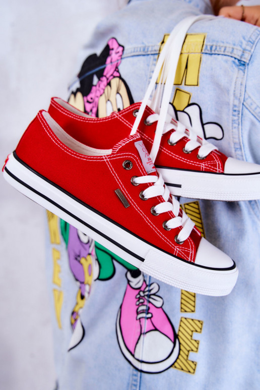 Klasiska modeļa brīvā laika apavi Cross Jeans JJ2R4010C sarkanas krāsas