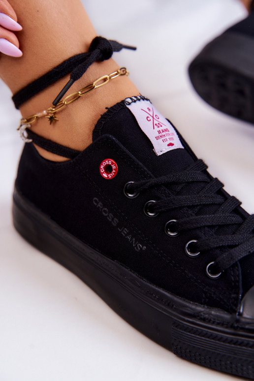 Klasiska modeļa brīvā laika apavi Cross Jeans JJ2R4019C melnas krāsas Klasiska modeļa brīvā laika apavi Cross Jeans JJ2R4019C melnas krāsas