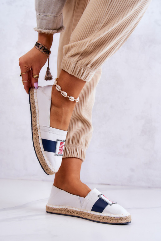 Espadrilles Big Star JJ274964 Baltas-tumši zilas krāsas Espadrilles Big Star JJ274964 Baltas-tumši zilas krāsas