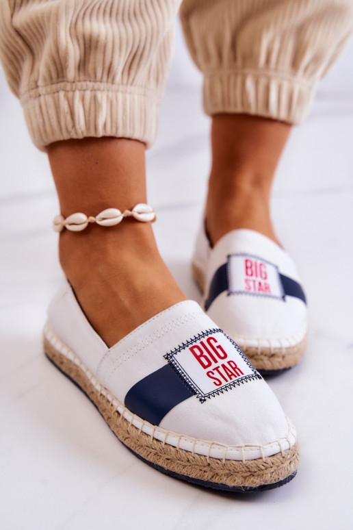 Espadrilles Big Star JJ274964 Baltas-tumši zilas krāsas Espadrilles Big Star JJ274964 Baltas-tumši zilas krāsas