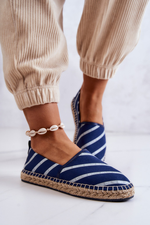 Klasiska modeļa espadrilles Big Star JJ274960 tumši zilas krāsas Klasiska modeļa espadrilles Big Star JJ274960 tumši zilas krāsas