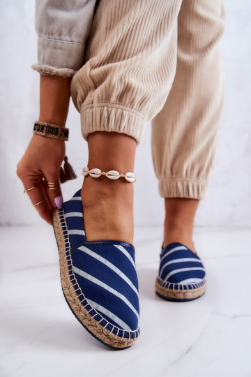 Klasiska modeļa espadrilles Big Star JJ274960 tumši zilas krāsas 2