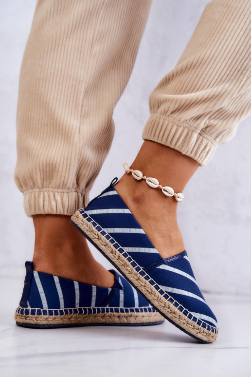 Klasiska modeļa espadrilles Big Star JJ274960 tumši zilas krāsas Klasiska modeļa espadrilles Big Star JJ274960 tumši zilas krāsas