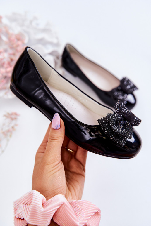 Bērnu apavi Laque ar bantītēm melnas krāsas Zolly Bērnu apavi Laque ar bantītēm melnas krāsas Zolly