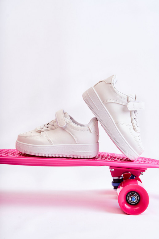 Bērnu apavi sporta apavi ar lipīgām aizdarēm baltas krāsas Elike Bērnu apavi sporta apavi ar lipīgām aizdarēm baltas krāsas Elike