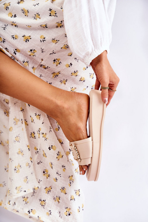 Stilīgas Čibas no dabīgas ādas smilšu krāsas Adaline