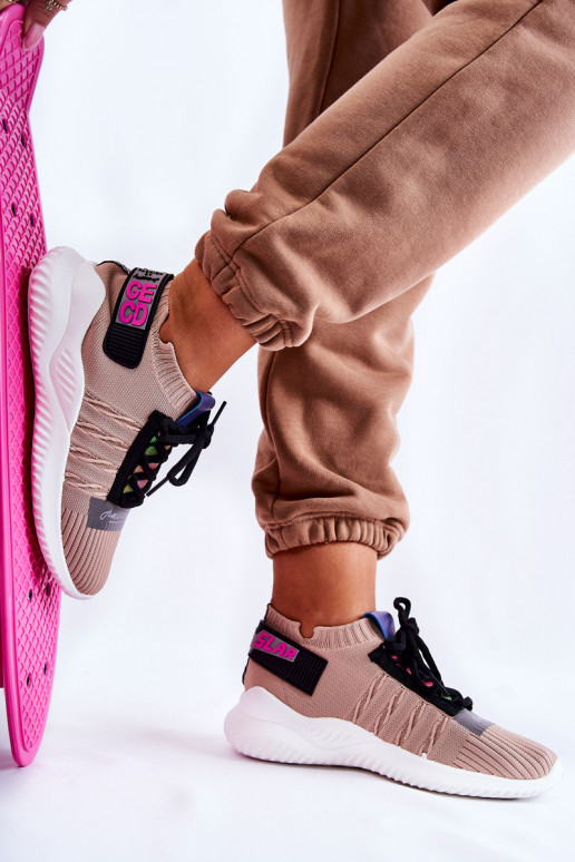 Sportiska stila apavi Sneakers modeļa apavi smilšu krāsas Klayra Sportiska stila apavi Sneakers modeļa apavi smilšu krāsas Klayra