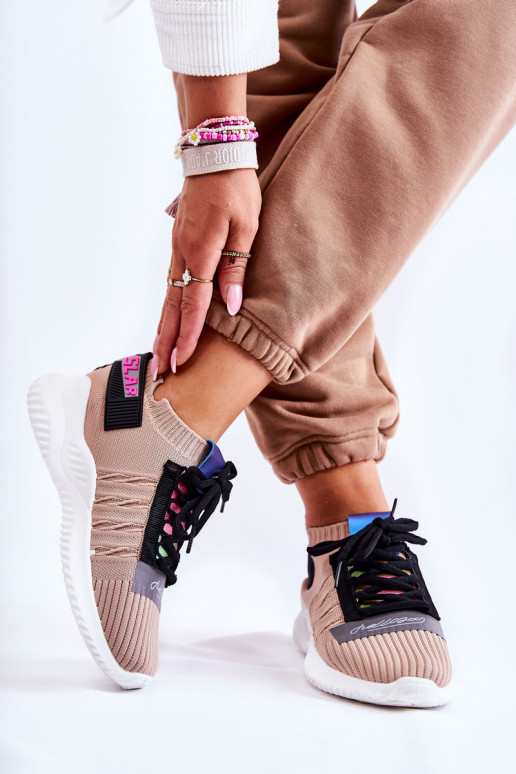 Sportiska stila apavi Sneakers modeļa apavi smilšu krāsas Klayra Sportiska stila apavi Sneakers modeļa apavi smilšu krāsas Klayra