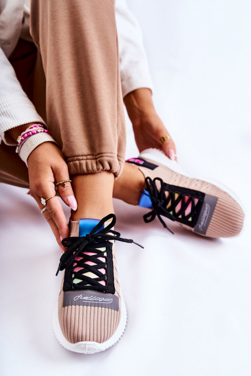 Sportiska stila apavi Sneakers modeļa apavi smilšu krāsas Klayra Sportiska stila apavi Sneakers modeļa apavi smilšu krāsas Klayra