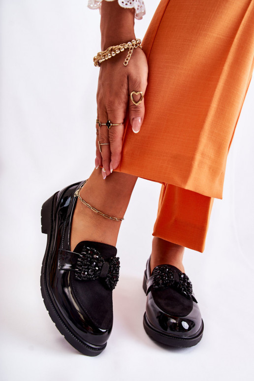 apavi Laque ar bantītēm melnas krāsas Laurent