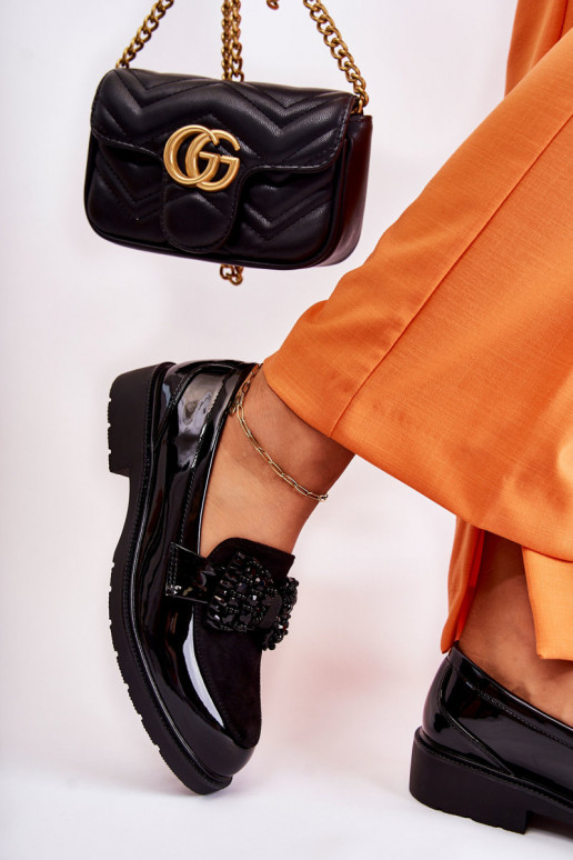 apavi Laque ar bantītēm melnas krāsas Laurent