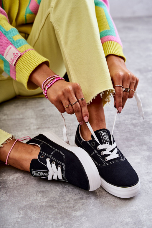 Auduma   Sporta apavi Big Star KK274019 melnas krāsas Auduma   Sporta apavi Big Star KK274019 melnas krāsas