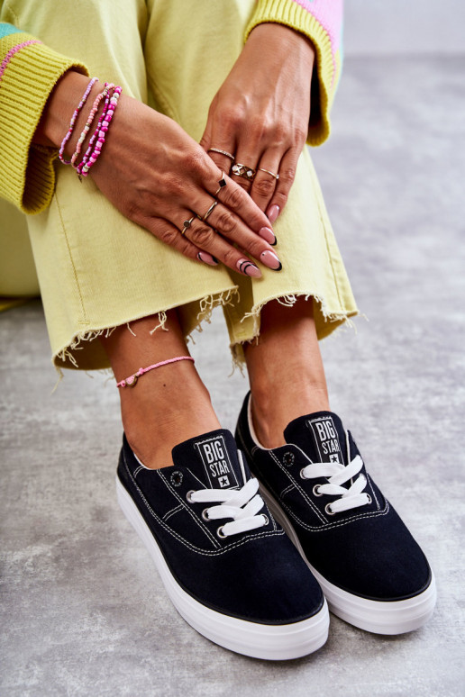 Auduma   Sporta apavi Big Star KK274019 melnas krāsas Auduma   Sporta apavi Big Star KK274019 melnas krāsas