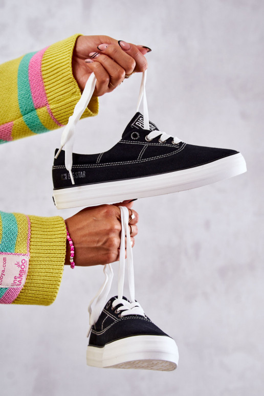 Auduma   Sporta apavi Big Star KK274019 melnas krāsas Auduma   Sporta apavi Big Star KK274019 melnas krāsas