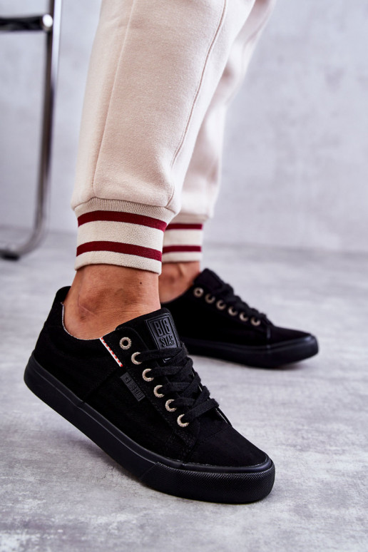 Auduma brīvā laika apavi Big Star KK274004 melnas krāsas Auduma brīvā laika apavi Big Star KK274004 melnas krāsas