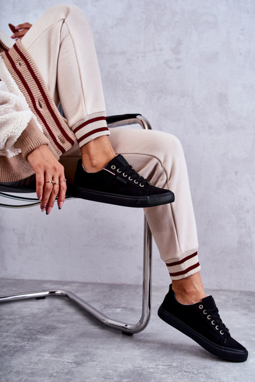 Auduma brīvā laika apavi Big Star KK274004 melnas krāsas Auduma brīvā laika apavi Big Star KK274004 melnas krāsas