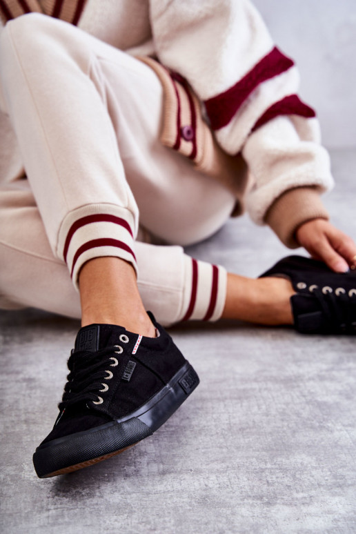 Auduma brīvā laika apavi Big Star KK274004 melnas krāsas Auduma brīvā laika apavi Big Star KK274004 melnas krāsas