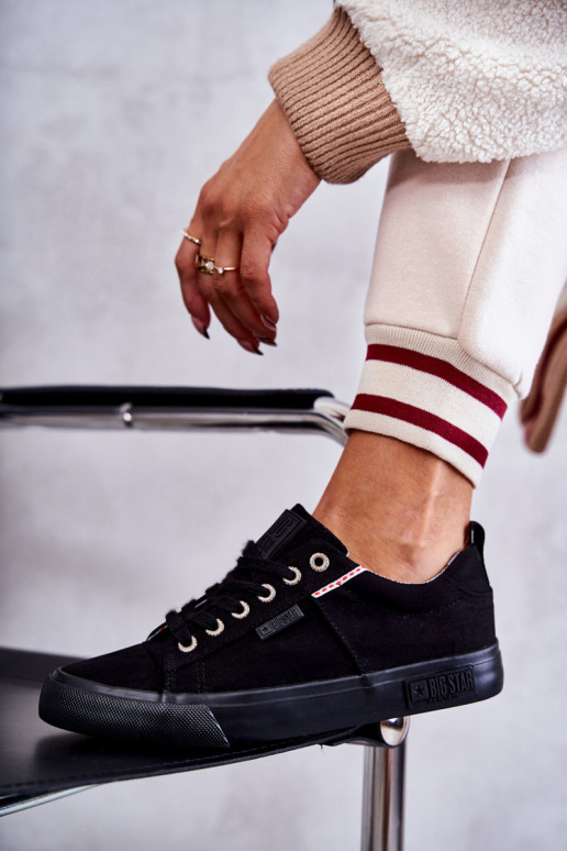 Auduma brīvā laika apavi Big Star KK274004 melnas krāsas Auduma brīvā laika apavi Big Star KK274004 melnas krāsas