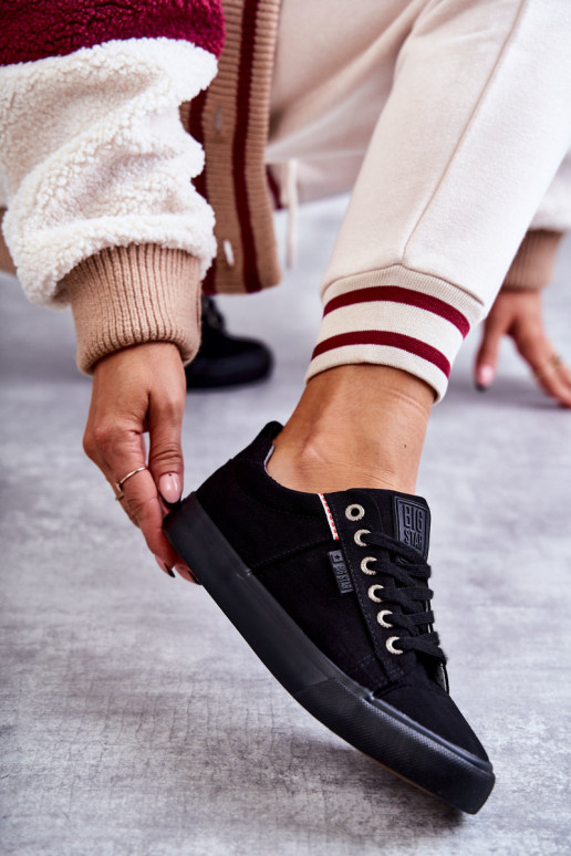 Auduma brīvā laika apavi Big Star KK274004 melnas krāsas Auduma brīvā laika apavi Big Star KK274004 melnas krāsas