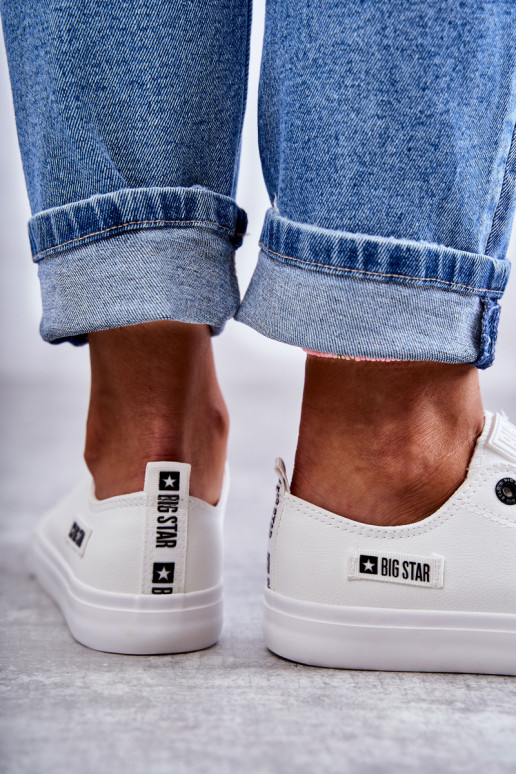 sporta apavi ar līdzenu zoli Big Star KK274010 baltas krāsas sporta apavi ar līdzenu zoli Big Star KK274010 baltas krāsas
