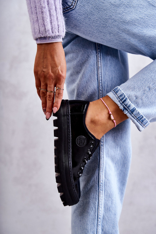 Stilīgasrnas Laque brīvā laika apavi Big Star KK274044 melnas krāsas Stilīgasrnas Laque brīvā laika apavi Big Star KK274044 melnas krāsas