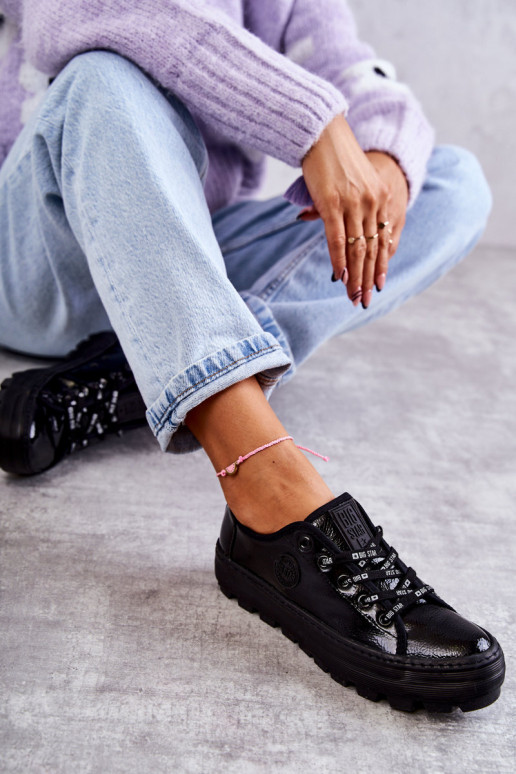 Stilīgasrnas Laque brīvā laika apavi Big Star KK274044 melnas krāsas Stilīgasrnas Laque brīvā laika apavi Big Star KK274044 melnas krāsas