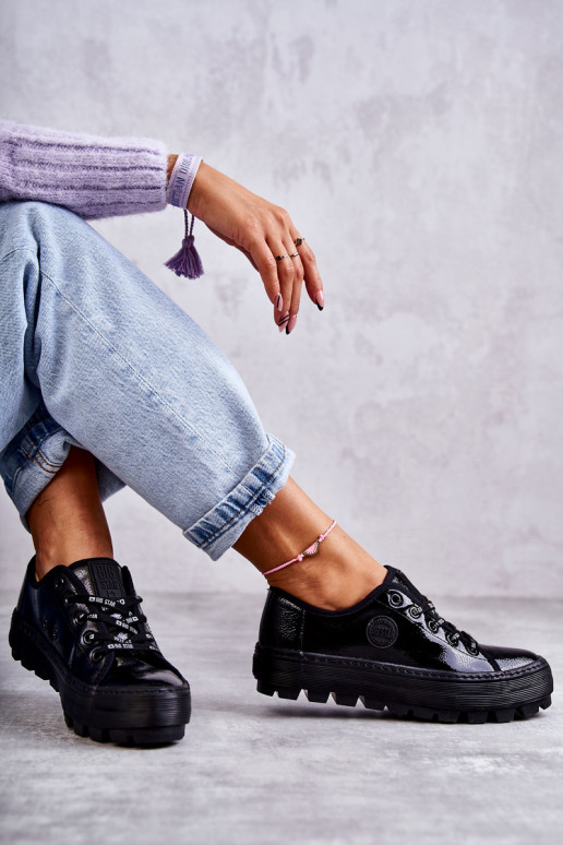 Stilīgasrnas Laque brīvā laika apavi Big Star KK274044 melnas krāsas Stilīgasrnas Laque brīvā laika apavi Big Star KK274044 melnas krāsas