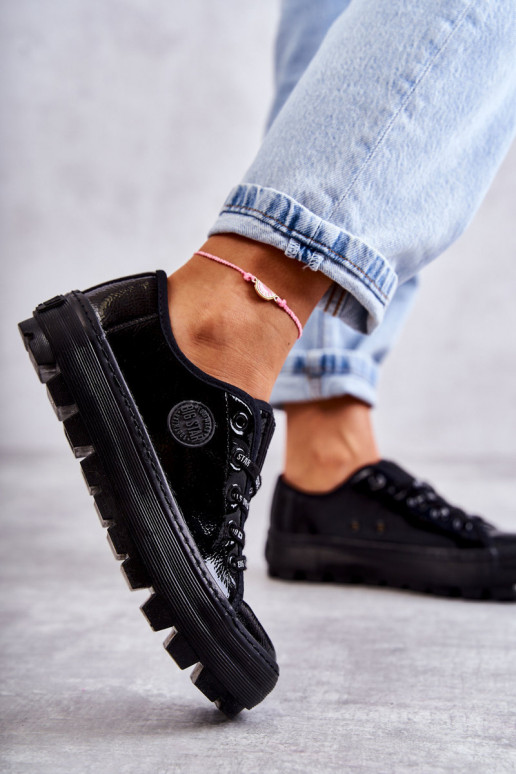 Stilīgasrnas Laque brīvā laika apavi Big Star KK274044 melnas krāsas Stilīgasrnas Laque brīvā laika apavi Big Star KK274044 melnas krāsas