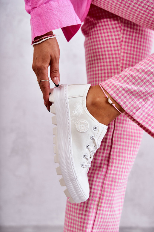 Stilīgasrnas Laque brīvā laika apavi Big Star KK274045 baltas krāsas Stilīgasrnas Laque brīvā laika apavi Big Star KK274045 baltas krāsas