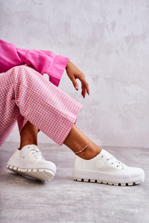 Stilīgasrnas Laque brīvā laika apavi Big Star KK274045 baltas krāsas Stilīgasrnas Laque brīvā laika apavi Big Star KK274045 baltas krāsas