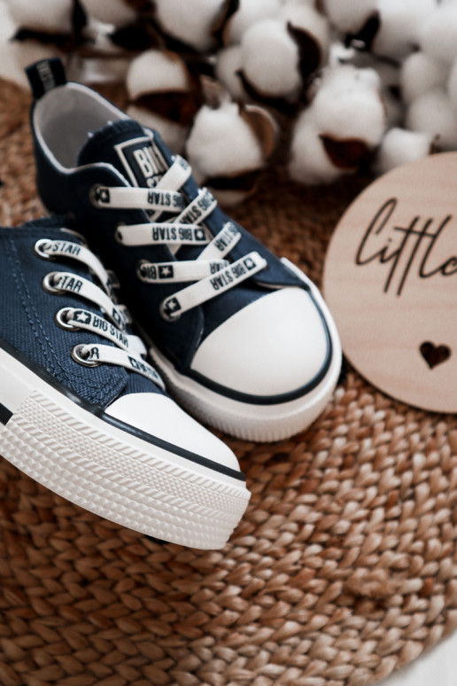 Bērnu apavi Auduma brīvā laika apavi BIG STAR KK374070 tumši zilas krāsas Bērnu apavi Auduma brīvā laika apavi BIG STAR KK374070 tumši zilas krāsas